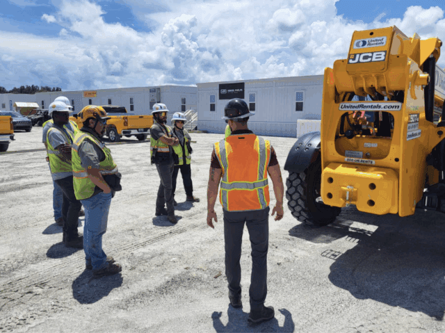 construction site Workers at a construction site.